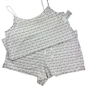Calvin Klein Christmas Candy Cane Pajama Set Womens Size XL
